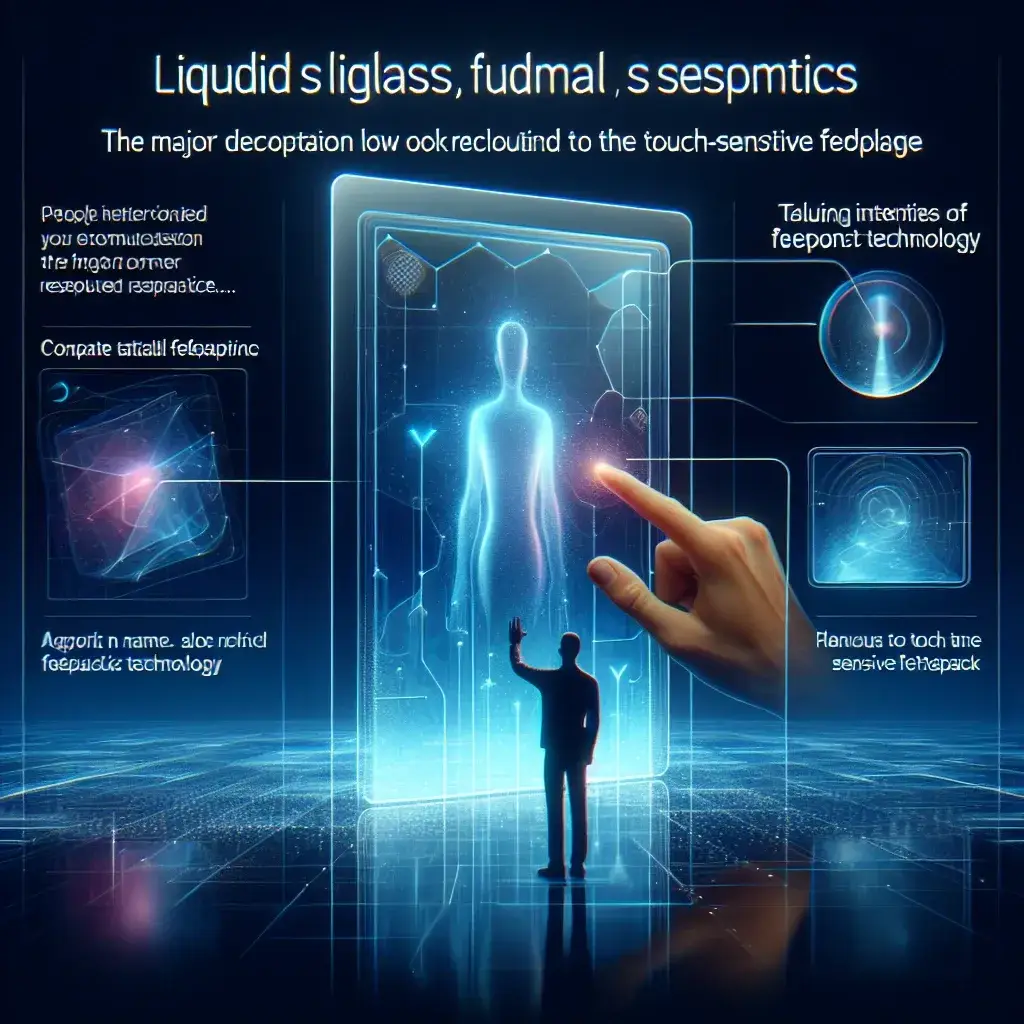 "Apple's Liquid Glass Interface showcased on a Mac laptop screen, highlighting its innovative design and haptic feedback features in the latest Mac lineup."