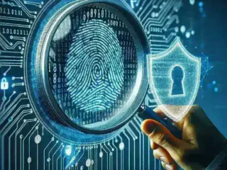 "Illustration depicting browser fingerprinting process with icons representing various digital tracking elements, highlighting methods to enhance online privacy and security in the context of a privacy protection guide."