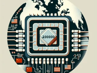 "Infographic illustrating the US government's new 200,000 AI chip limit imposed on Huawei, highlighting its geopolitical impact and implications for global technology trade and security."